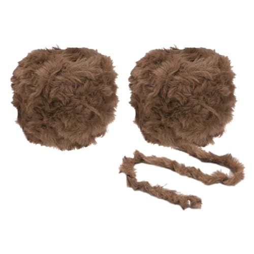 PATIKIL 70yds Kunstpelzgarn, 2 Knäuel Flauschgarn Häkelgarn Flauschiges Garn Weiches Chunky-Polyester-Plüschfell Wimpern für Häkeln Strickdecke Teppich Pullover, Braun PATIKIL 70yds Kunstpelzgarn, 2 Knäuel Flauschgarn Häkelgarn Flauschiges Garn Weiches Chunky-Polyester-Plüschfell Wimpern für Häkeln Strickdecke Teppich Pullover, Braun von PATIKIL
