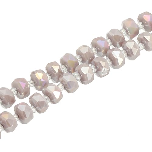 PATIKIL 75 Stk. 8mm OD 5mm dicke Kristallglasperlen, Rondelle Kristallperlen facettierter Edelfelsenstrang mit Abstandperlen für Basteln, Armband, Halskette, Hellviolette Porzellan PATIKIL 75 Stk. 8mm OD 5mm dicke Kristallglasperlen, Rondelle Kristallperlen facettierter Edelfelsenstrang mit Abstandperlen für Basteln, Armband, Halskette, Hellviolette Porzellan von PATIKIL