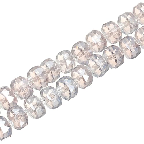 PATIKIL 75 Stk. 8mm OD 5mm dicke Kristallglasperlen, Rondelle Kristallperlen facettierter Edelfelsenstrang mit Abstandperlen für Basteln, Armband, Halskette, Pink Lila PATIKIL 75 Stk. 8mm OD 5mm dicke Kristallglasperlen, Rondelle Kristallperlen facettierter Edelfelsenstrang mit Abstandperlen für Basteln, Armband, Halskette, Pink Lila von PATIKIL