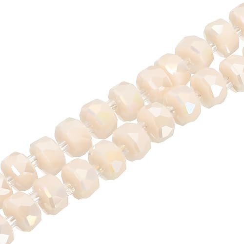 PATIKIL 75 Stk. 8mm OD 5mm dicke Kristallglasperlen, Rondelle Kristallperlen facettierter Edelfelsenstrang mit Abstandperlen für Basteln, Armband, Halskette, Reiseporzellan von PATIKIL