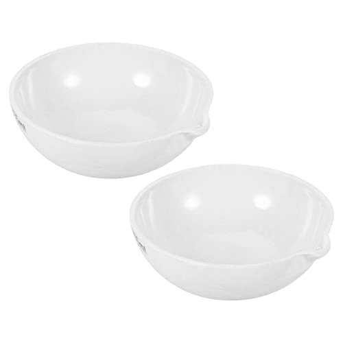 PATIKIL 75ml Porzellantiegel Schüssel, 2 Pack Keramik Verdampfungsschale Cup Topf für Schmelzen Casting Refining PATIKIL 75ml Porzellantiegel Schüssel, 2 Pack Keramik Verdampfungsschale Cup Topf für Schmelzen Casting Refining von PATIKIL