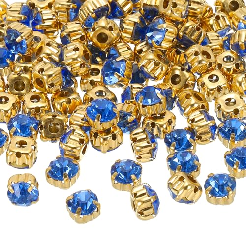 PATIKIL 7mm Kralle Aufnäh-Strasssteine, 100 Stück Glas Metall Flachboden Basis Blumenkralle Edelsteine Handwerk Nähen für Schuhe Kleid Kleidung Nähgürtel Nähzubehör, Hellblau PATIKIL 7mm Kralle Aufnäh-Strasssteine, 100 Stück Glas Metall Flachboden Basis Blumenkralle Edelsteine Handwerk Nähen für Schuhe Kleid Kleidung Nähgürtel Nähzubehör, Hellblau von PATIKIL