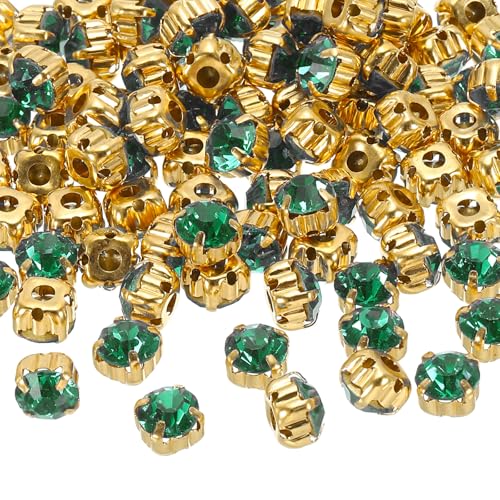 PATIKIL 7mm Kralle Aufnäh-Strasssteine, 100 Stück Glas Metall Flachboden Blumenkralle Edelsteine Handwerk Nähen für Schuhe Kleid Kleidung Nähgürtel Nähzubehör Dunkelgrün PATIKIL 7mm Kralle Aufnäh-Strasssteine, 100 Stück Glas Metall Flachboden Blumenkralle Edelsteine Handwerk Nähen für Schuhe Kleid Kleidung Nähgürtel Nähzubehör Dunkelgrün von PATIKIL