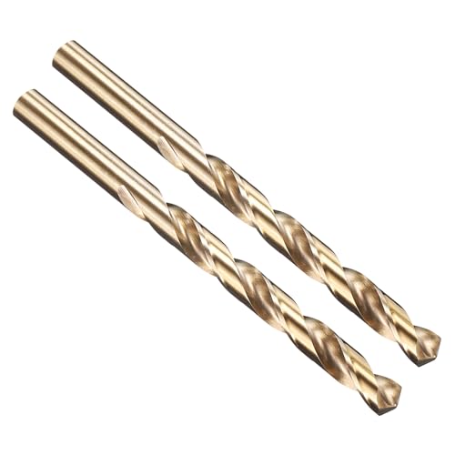 PATIKIL 8,5 mm Bohrer, Jobber gerade Schaft M35 Cobalt 5% High-Speed-Stahl 135° Gold-Finish für Edelstahl-Hartmetall - 2er Pack PATIKIL 8,5 mm Bohrer, Jobber gerade Schaft M35 Cobalt 5% High-Speed-Stahl 135° Gold-Finish für Edelstahl-Hartmetall - 2er Pack von PATIKIL