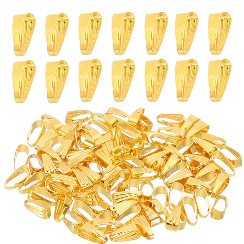 PATIKIL 8,5x3,5mm Snap Bail Haken Pinch, 200 Stück Legierung Anhänger Charme Verschlussverbinder Bail für Halskette Schmuckherstellung Armband Anhänger DIY Basteln, Goldfarben PATIKIL 8,5x3,5mm Snap Bail Haken Pinch, 200 Stück Legierung Anhänger Charme Verschlussverbinder Bail für Halskette Schmuckherstellung Armband Anhänger DIY Basteln, Goldfarben von PATIKIL