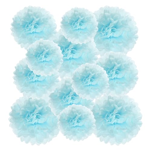 PATIKIL 8" 10" 12" Papierservietten-Pompons, 12 Stück Pompons Papierblumen Ball Papierserviettenblumen in verschiedenen Größen für Hochzeit, Brautdusche, Geburtstagsfeier Hellblau PATIKIL 8" 10" 12" Papierservietten-Pompons, 12 Stück Pompons Papierblumen Ball Papierserviettenblumen in verschiedenen Größen für Hochzeit, Brautdusche, Geburtstagsfeier Hellblau von PATIKIL