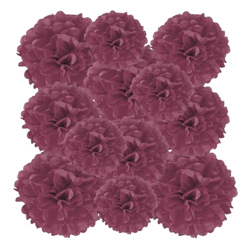 PATIKIL 8" 10" 12" Papierservietten-Pompons, 12 Stück Pompons Papierserviettenblumen Ball Papierserviettenblumen für Hochzeit Brautdusche Geburtstag Junggesellinnenabschied, Weinrot PATIKIL 8" 10" 12" Papierservietten-Pompons, 12 Stück Pompons Papierserviettenblumen Ball Papierserviettenblumen für Hochzeit Brautdusche Geburtstag Junggesellinnenabschied, Weinrot von PATIKIL