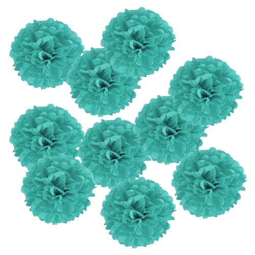PATIKIL 8" Tissue Pom Poms Blumen, 10er Pack Papierblumenkugel für Hochzeit Brautdusche Geburtstagsparty Junggesellinnenabschied Hintergrunddekoration, Türkis PATIKIL 8" Tissue Pom Poms Blumen, 10er Pack Papierblumenkugel für Hochzeit Brautdusche Geburtstagsparty Junggesellinnenabschied Hintergrunddekoration, Türkis von PATIKIL