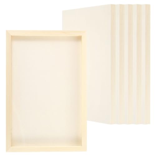 PATIKIL 8"x12" Holzplatten, 6er Pack Unvollendete Quadratische Holz-Leinwand-Panel-Malplatten für DIY-Kunsthandwerk, Holzfarbe PATIKIL 8"x12" Holzplatten, 6er Pack Unvollendete Quadratische Holz-Leinwand-Panel-Malplatten für DIY-Kunsthandwerk, Holzfarbe von PATIKIL