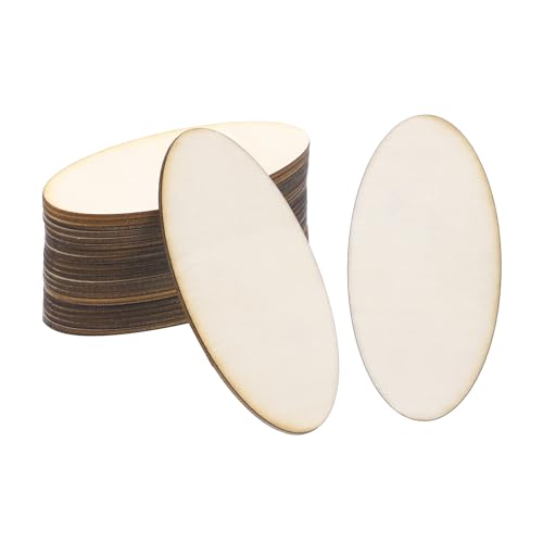 PATIKIL 80x40mm Holzstücke, 20er Packung Unvollendete ovale Holzformen, leere Holzausschnitte, natürliche Verzierungen für Weihnachtsbastelprojekte PATIKIL 80x40mm Holzstücke, 20er Packung Unvollendete ovale Holzformen, leere Holzausschnitte, natürliche Verzierungen für Weihnachtsbastelprojekte von PATIKIL