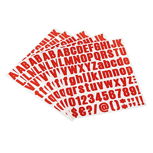 PATIKIL 81Stk Vinyl Buchstaben Nummer Aufkleber Kit 10 Blätter Kleber für Adresse Rot PATIKIL 81Stk Vinyl Buchstaben Nummer Aufkleber Kit 10 Blätter Kleber für Adresse Rot von PATIKIL