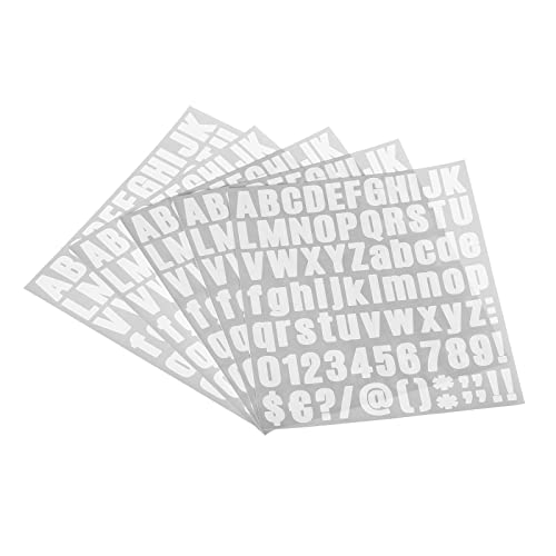 PATIKIL 81Stk Vinyl Buchstaben Nummer Aufkleber Kit 10 Blätter Kleber für Adresse Weiß PATIKIL 81Stk Vinyl Buchstaben Nummer Aufkleber Kit 10 Blätter Kleber für Adresse Weiß von PATIKIL