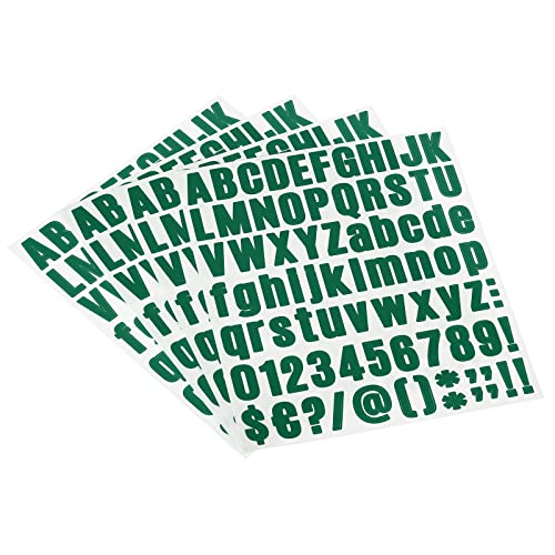 PATIKIL 81Stk Vinyl Buchstaben Nummer Aufkleber Kit 4 Blätter Kleber für Adresse Grün PATIKIL 81Stk Vinyl Buchstaben Nummer Aufkleber Kit 4 Blätter Kleber für Adresse Grün von PATIKIL