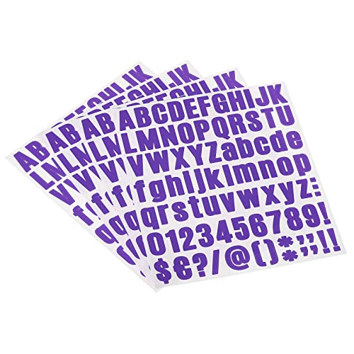 PATIKIL 81Stk Vinyl Buchstaben Nummer Aufkleber Kit 4 Blätter Kleber für Adresse Lila PATIKIL 81Stk Vinyl Buchstaben Nummer Aufkleber Kit 4 Blätter Kleber für Adresse Lila von PATIKIL