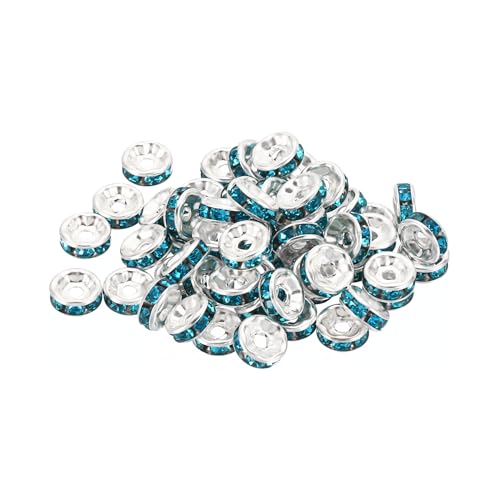PATIKIL 8mm Abstandshalter Perlen, 100 Stück Perlenabstandshalter Rondelle Abstandshalter Perlen Strass Kleine Runde Glasperlen Kristall Halsketten DIY, Blau PATIKIL 8mm Abstandshalter Perlen, 100 Stück Perlenabstandshalter Rondelle Abstandshalter Perlen Strass Kleine Runde Glasperlen Kristall Halsketten DIY, Blau von PATIKIL