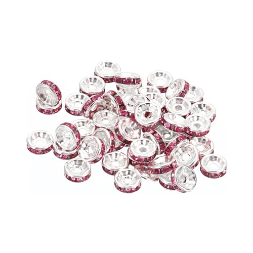 PATIKIL 8mm Abstandshalter Perlen, 100 Stück Perlenabstandshalter Rondelle Abstandshalter Perlen Strass Kleine Runde Glasperlen Kristall Halsketten DIY, Rosa PATIKIL 8mm Abstandshalter Perlen, 100 Stück Perlenabstandshalter Rondelle Abstandshalter Perlen Strass Kleine Runde Glasperlen Kristall Halsketten DIY, Rosa von PATIKIL