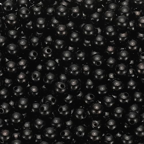 PATIKIL 8mm Runde Glänzende Perlen Set, 980 Stück Faux Lose Perlen mit Loch Perlenset für Armbänder Halskette Ohrringe DIY Teile Schmuck Herstellung Hochzeit Party, Schwarz PATIKIL 8mm Runde Glänzende Perlen Set, 980 Stück Faux Lose Perlen mit Loch Perlenset für Armbänder Halskette Ohrringe DIY Teile Schmuck Herstellung Hochzeit Party, Schwarz von PATIKIL
