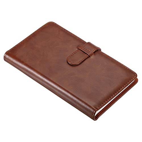 PATIKIL 96 Tasche Fotoalbum PU Leder PVC Mini Speicher für 3" Foto Bild Name Karte Halter Braun von PATIKIL