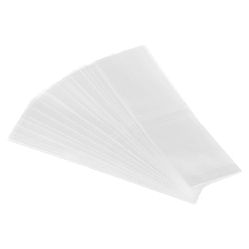PATIKIL 98x30mm PVC Perforierte Schrumpfbänder, 500 Stück Schrumpffolie für Flaschen, Gläser, Dosen und Dosen passend für Kappe mit einem Durchmesser von 2,28 bis 2,4", Transparent von PATIKIL