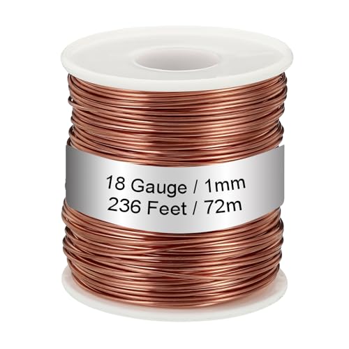 PATIKIL 99.9% Weich Kupfer Draht 18 Gauge/1mm Durchmesser 236Ft/72m 1.1 Pfund Spule Reiner Kupferdraht für Schmuck Herstellung Sicken Garten Pflanzen PATIKIL 99.9% Weich Kupfer Draht 18 Gauge/1mm Durchmesser 236Ft/72m 1.1 Pfund Spule Reiner Kupferdraht für Schmuck Herstellung Sicken Garten Pflanzen von PATIKIL