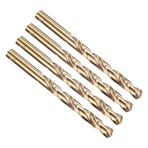 PATIKIL 9mm Bohrer, Jobber gerade Schaft M35 5% High-Speed-Stahl 135° Gold-Finish für Edelstahl-Hartmetall - 4er Pack PATIKIL 9mm Bohrer, Jobber gerade Schaft M35 5% High-Speed-Stahl 135° Gold-Finish für Edelstahl-Hartmetall - 4er Pack von PATIKIL