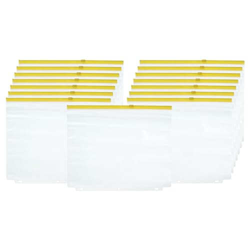 PATIKIL A4 Bindetasche 15 Pack PVC Buchstabe Größe Reißverschluss 3 Löcher Binder Tasche Mappen Dokument Wasserdicht Ablage Lagerung Lose Blatt Taschen für 3-Ring Buchbinderei Gelb PATIKIL A4 Bindetasche 15 Pack PVC Buchstabe Größe Reißverschluss 3 Löcher Binder Tasche Mappen Dokument Wasserdicht Ablage Lagerung Lose Blatt Taschen für 3-Ring Buchbinderei Gelb von PATIKIL