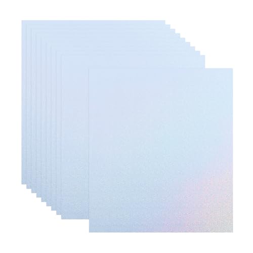 PATIKIL A4 bedruckbares holografisches Aufkleberpapier, 10er Pack Vinyl Aufkleberpapier holografisch glänzend regenbogenfarben wasserfest für Tintenstrahl- und Laserdrucker, Stil 7 von PATIKIL