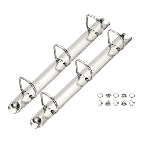 PATIKIL A5 3-Loch-Ringbuchmechanismen, 2er Set 0,98" D-Ring Ersatz-Bindemechanismen für Binder-Planer, lose Blattbindung für DIY Füllpapier-Aufbewahrungsordner Zubehör, 20mm Silberton von PATIKIL