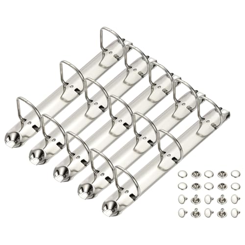 PATIKIL A5 3-Loch-Ringbuchmechanismen, 5er-Set 1,18" D-Ring-Ersatzbinder-Planer-Lose-Blatt-Bindungsspulen für Organisatoren DIY-Füllpapier-Aufbewahrungsordner-Zubehör, 26mm Silberton PATIKIL A5 3-Loch-Ringbuchmechanismen, 5er-Set 1,18" D-Ring-Ersatzbinder-Planer-Lose-Blatt-Bindungsspulen für Organisatoren DIY-Füllpapier-Aufbewahrungsordner-Zubehör, 26mm Silberton von PATIKIL