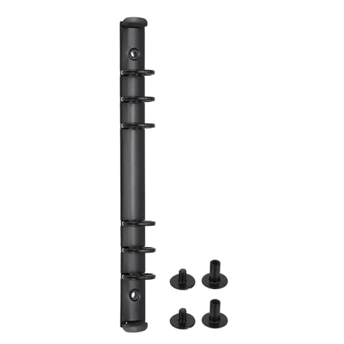 PATIKIL A5 6-Loch Ringbuchmechanismen, 1 Set Ringbuchrücken Ersatz für Ringbuchplaner, Schwarz von PATIKIL