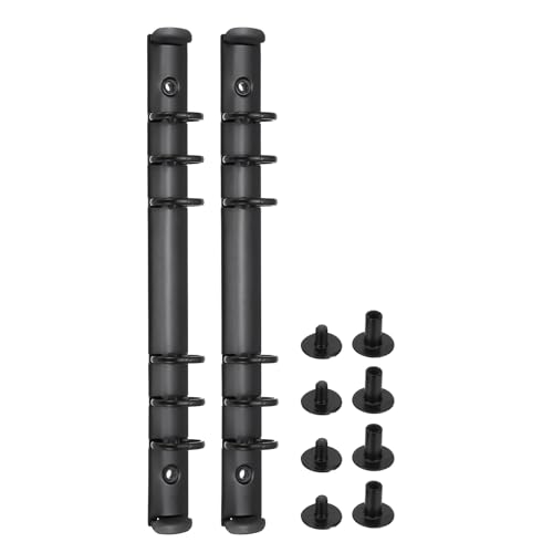 PATIKIL A5 6-Loch Ringbuchmechanismen, 2er-Set Ringbuchrücken Ersatz für Ringbuchplaner, Schwarz von PATIKIL