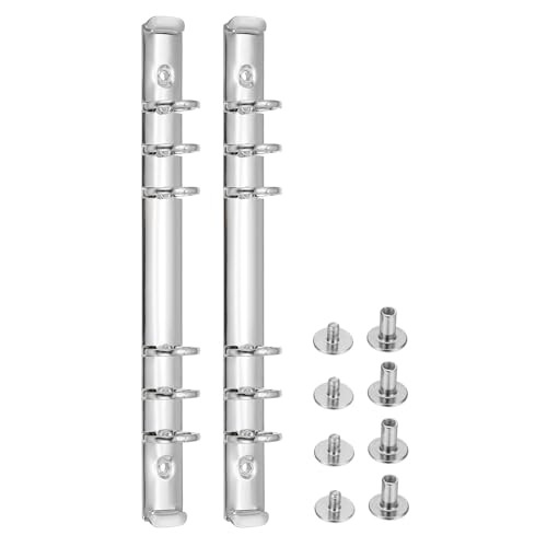 PATIKIL A5 6-Loch Ringbuchmechanismen, 2er-Set Ringbuchrücken Ersatz für Ringbuchplaner, Silberton PATIKIL A5 6-Loch Ringbuchmechanismen, 2er-Set Ringbuchrücken Ersatz für Ringbuchplaner, Silberton von PATIKIL
