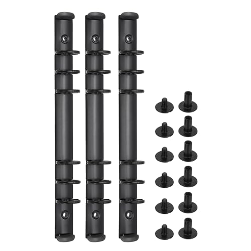 PATIKIL A5 6-Loch Ringbuchmechanismen, 3er-Set Ringbuchrücken-Ersatz für Ringbuchplaner, Schwarz PATIKIL A5 6-Loch Ringbuchmechanismen, 3er-Set Ringbuchrücken-Ersatz für Ringbuchplaner, Schwarz von PATIKIL
