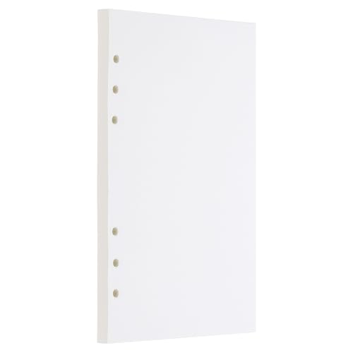 PATIKIL A5 Blank Nachfüllpapier, Loose Leaf Papier 6-Loch-Planer-Nachfüllungen für 6-Ring-Nachfüllbarer Binder-Notizbuchpapier-Füller-Planer-Einsätze, 80 Blatt/160 Seiten, Weiß PATIKIL A5 Blank Nachfüllpapier, Loose Leaf Papier 6-Loch-Planer-Nachfüllungen für 6-Ring-Nachfüllbarer Binder-Notizbuchpapier-Füller-Planer-Einsätze, 80 Blatt/160 Seiten, Weiß von PATIKIL