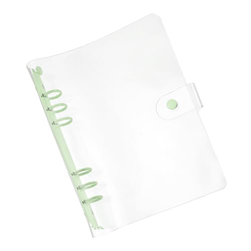 PATIKIL A5 Klare Binderabdeckung, weiche PVC-Loose-Leaf-Binder-Schutzhülle mit Druckknopfverschluss und 6 grünen Ringen für DIY-Meeting-Notizbuch-Ordner, klar PATIKIL A5 Klare Binderabdeckung, weiche PVC-Loose-Leaf-Binder-Schutzhülle mit Druckknopfverschluss und 6 grünen Ringen für DIY-Meeting-Notizbuch-Ordner, klar von PATIKIL