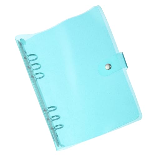 PATIKIL A5 Klare Binderhülle, weiche PVC-Bling-Loose-Leaf-Binder-Schutzhülle mit Druckknopfverschluss für DIY-Meeting-Notizbuch-Ordner, blau PATIKIL A5 Klare Binderhülle, weiche PVC-Bling-Loose-Leaf-Binder-Schutzhülle mit Druckknopfverschluss für DIY-Meeting-Notizbuch-Ordner, blau von PATIKIL
