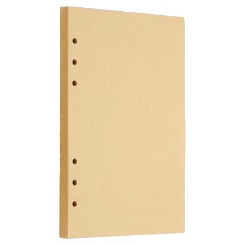 PATIKIL A5 Nachfüllpapier, ungefüttertes Blanko-Kraftpapier, nachfüllbares Papier mit 6 Löchern, lose Blätter für 6-Ring-Ordner, 80 Blätter/160 Seiten, Beige PATIKIL A5 Nachfüllpapier, ungefüttertes Blanko-Kraftpapier, nachfüllbares Papier mit 6 Löchern, lose Blätter für 6-Ring-Ordner, 80 Blätter/160 Seiten, Beige von PATIKIL