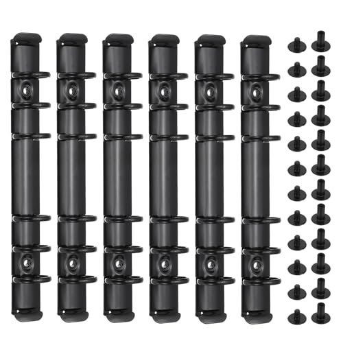 PATIKIL A6 6-Loch Ringbuchmechanismen, 6er-Set Ringbuchrücken Ersatz für Ringbuchplaner, Schwarz PATIKIL A6 6-Loch Ringbuchmechanismen, 6er-Set Ringbuchrücken Ersatz für Ringbuchplaner, Schwarz von PATIKIL