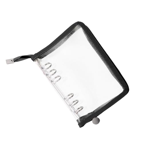 PATIKIL A6 Bling Klarer Binder-Umschlag, weiche PVC-Loose-Leaf-Binder-Schutzhülle mit Reißverschluss für DIY-Meeting-Notizbuch-Ordner, Schwarz PATIKIL A6 Bling Klarer Binder-Umschlag, weiche PVC-Loose-Leaf-Binder-Schutzhülle mit Reißverschluss für DIY-Meeting-Notizbuch-Ordner, Schwarz von PATIKIL