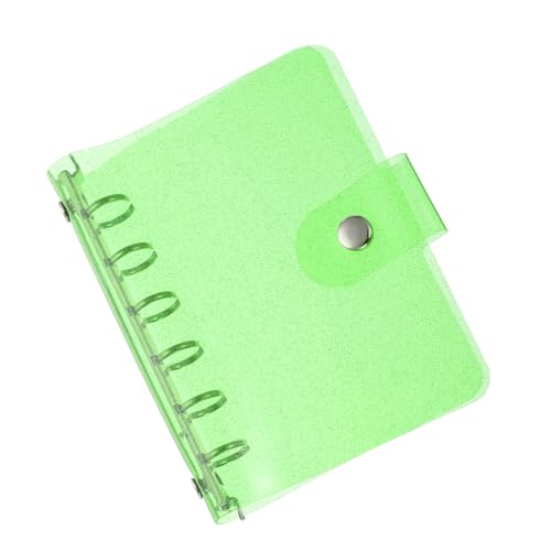 PATIKIL A7 Klare Binderabdeckung, weiche PVC-Bling-Loose-Leaf-Binder-Schutzhülle mit Druckknopfverschluss für DIY-Meeting-Notizbuch-Ordner, grün PATIKIL A7 Klare Binderabdeckung, weiche PVC-Bling-Loose-Leaf-Binder-Schutzhülle mit Druckknopfverschluss für DIY-Meeting-Notizbuch-Ordner, grün von PATIKIL