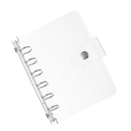 PATIKIL A7 Klare Binderabdeckung, weiche PVC-Bling-Loose-Leaf-Binder-Schutzhülle mit Druckknopfverschluss für DIY-Meeting-Notizbuch-Ordner, klar von PATIKIL