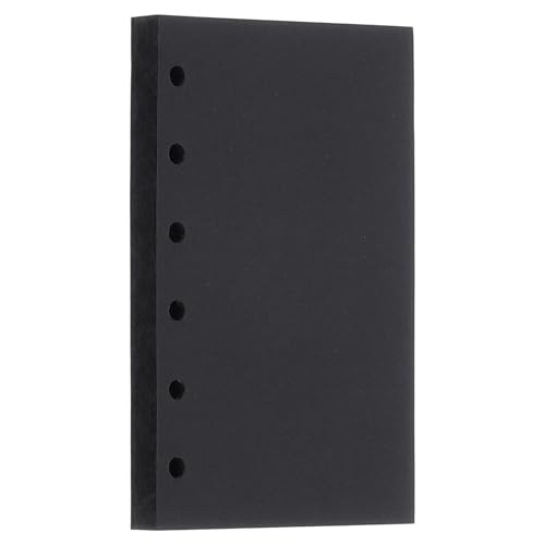 PATIKIL A7 Nachfüllpapier, ungefüttertes Blanko-Kraftpapier, nachfüllbare 6-Loch-Füllstoffe, lose Blätter für 6-Ring-Binder-Notizbuch, 80 Blatt/160 Seiten, Schwarz PATIKIL A7 Nachfüllpapier, ungefüttertes Blanko-Kraftpapier, nachfüllbare 6-Loch-Füllstoffe, lose Blätter für 6-Ring-Binder-Notizbuch, 80 Blatt/160 Seiten, Schwarz von PATIKIL
