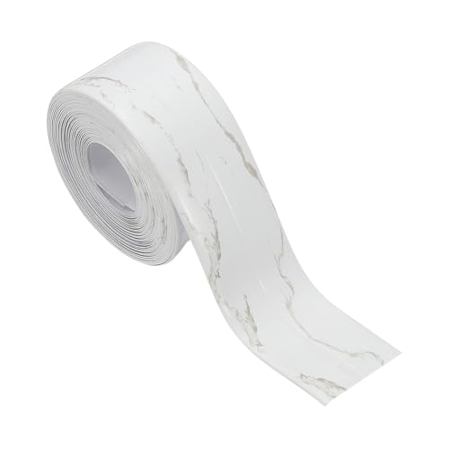 PATIKIL Abdichtungsband Selbstklebend, PVC Toilettenabdichtungsstreifen Badewannenabdichtungsstreifen Klebeband für Badezimmer Küchenarbeitsplatte, Marmor Muster (3,8 cm x 5 m) von PATIKIL