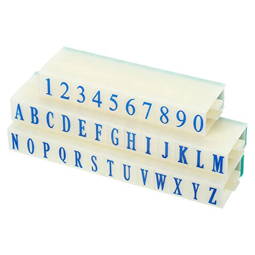 PATIKIL Abnehmbare Nummer Briefstempel Kunststoff 9+26 Ziffern Schriftgröße 2 Ziffer 0-9 Alphabet A-Z Kombinationsset für Kartenalbum Unterricht von PATIKIL