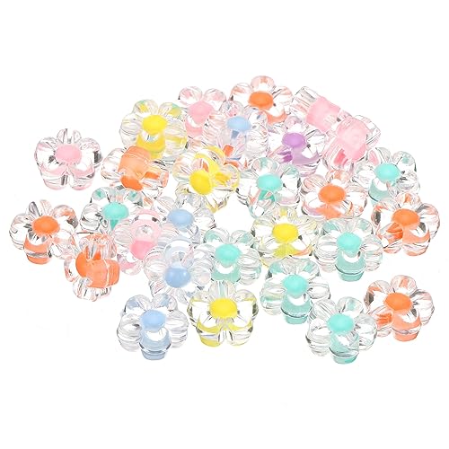 PATIKIL Acryl Perlen für Schmuck Herstellung 100 Pack Acryl Blume Perlen Abstandshalter Perlen für Armbänder Ohrring Halskette Basteln Mischfarbe PATIKIL Acryl Perlen für Schmuck Herstellung 100 Pack Acryl Blume Perlen Abstandshalter Perlen für Armbänder Ohrring Halskette Basteln Mischfarbe von PATIKIL