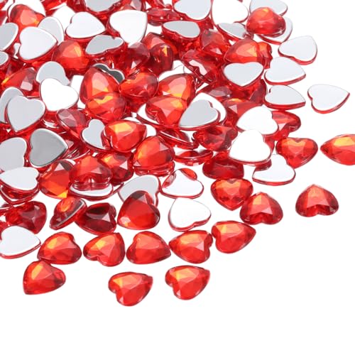 PATIKIL Acrylherzen für den Valentinstag, 200 Stück herzförmige Kristallsteine Vasenfüller Tischstreuornamente für Party Hochzeitsdekoration, Rot von PATIKIL