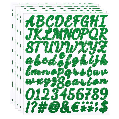 PATIKIL Alphabet Buchstaben Zahlen Aufkleber, 6 Bögen Selbstklebende Vinyl DIY Kursive Großbuchstaben Etiketten für Briefkasten Büro Fenster Geschenkbox Scrapbook Dekor, Dunkelgrün PATIKIL Alphabet Buchstaben Zahlen Aufkleber, 6 Bögen Selbstklebende Vinyl DIY Kursive Großbuchstaben Etiketten für Briefkasten Büro Fenster Geschenkbox Scrapbook Dekor, Dunkelgrün von PATIKIL
