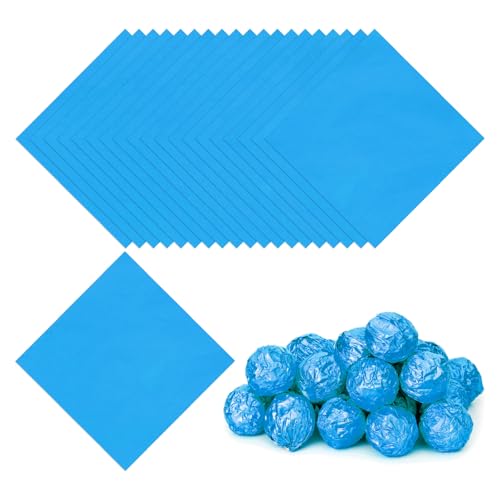 PATIKIL Alufolie Süßigkeiten Verpackung 10x10 cm, 100 Stück Quadratische Glänzende Aluminiumfolie Süßigkeiten Verpackungspapier für DIY Schokolade Süßigkeiten Verpackung Dekoration, Blau PATIKIL Alufolie Süßigkeiten Verpackung 10x10 cm, 100 Stück Quadratische Glänzende Aluminiumfolie Süßigkeiten Verpackungspapier für DIY Schokolade Süßigkeiten Verpackung Dekoration, Blau von PATIKIL