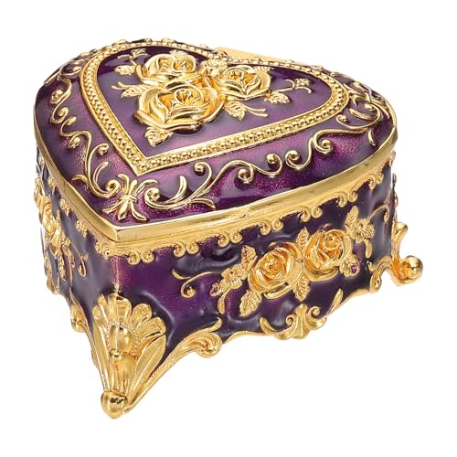 PATIKIL Antike Metall-Schmuckschatulle, Herzform Schmuck-Organizer-Box Schmuck-Aufbewahrungsbox für Ringe Ohrringe Halskette, Frisiertisch, Hochzeits-Geburtstags-Geschenk Wohnkultur,Lila PATIKIL Antike Metall-Schmuckschatulle, Herzform Schmuck-Organizer-Box Schmuck-Aufbewahrungsbox für Ringe Ohrringe Halskette, Frisiertisch, Hochzeits-Geburtstags-Geschenk Wohnkultur,Lila von PATIKIL