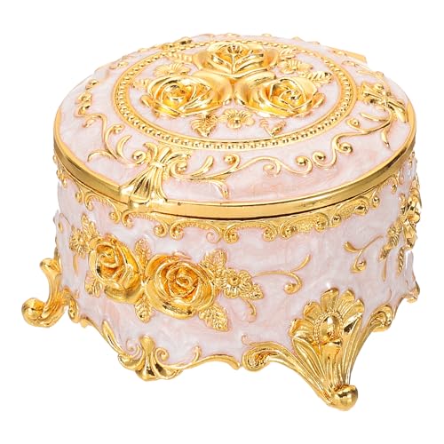 PATIKIL Antike Metall-Schmuckschatulle, runde Schmuck-Organizer-Box Schmuck-Aufbewahrungsbox für Ringe Ohrringe Halskette, Frisiertisch, Hochzeits-Geburtstags-Geschenk Wohnkultur, Weiß PATIKIL Antike Metall-Schmuckschatulle, runde Schmuck-Organizer-Box Schmuck-Aufbewahrungsbox für Ringe Ohrringe Halskette, Frisiertisch, Hochzeits-Geburtstags-Geschenk Wohnkultur, Weiß von PATIKIL